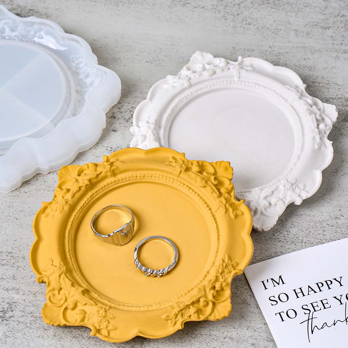 Coaster Mold Round - Stampo in silicone per vassoio rotondo