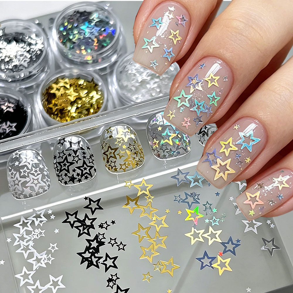 Gold Foil Flakes - 1 Vasetto di Glitter per Unghie