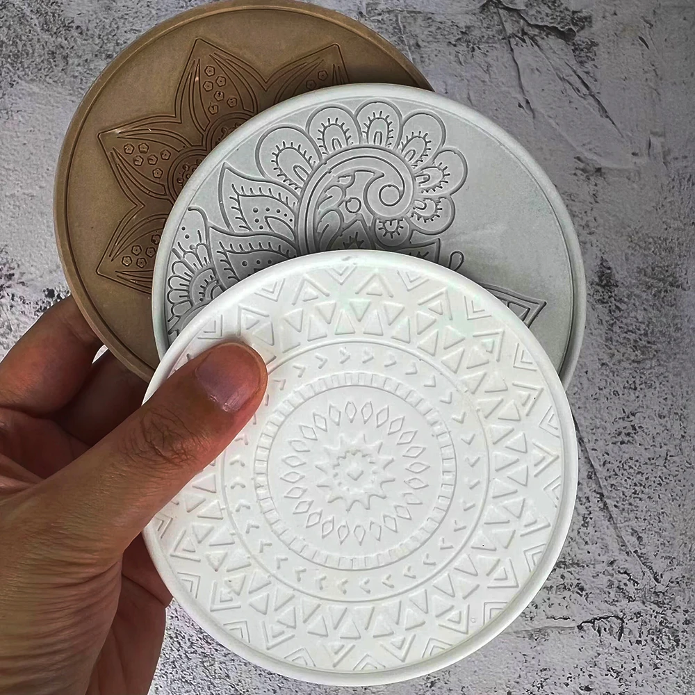 Coaster Mold Round - Mandala Round Coaster resina stampo in