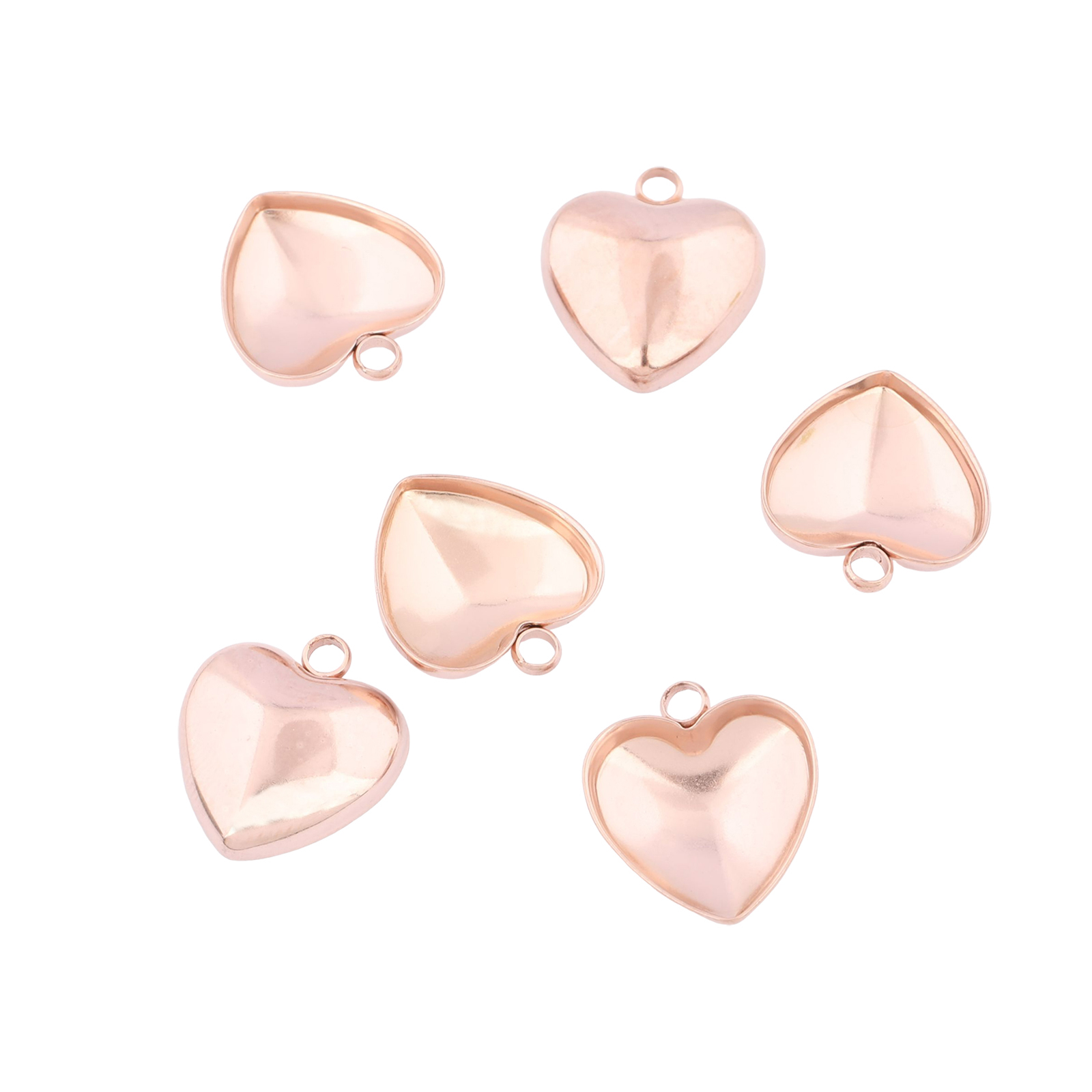 Bezels Set Pendant - 20 Pezzi di Montature a Cuore