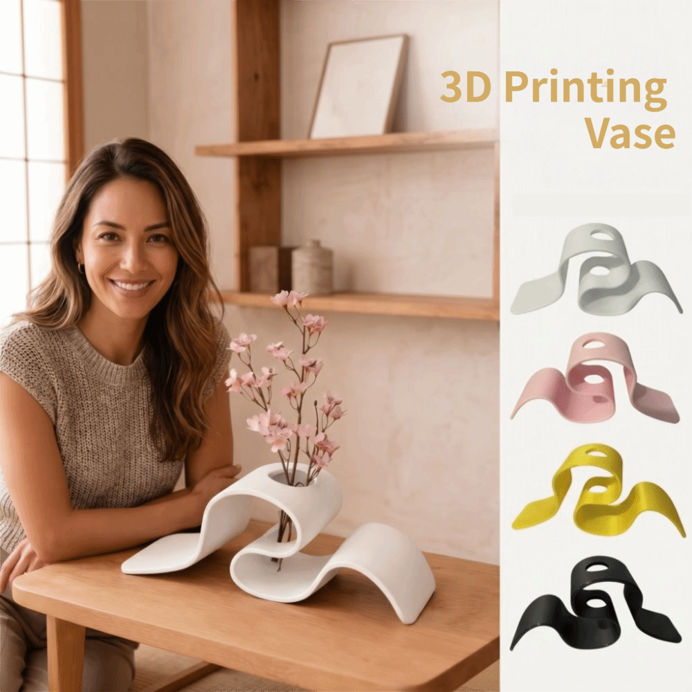 Dried Flower Bulk - Elegante Vaso Stampato in 3D, Stile