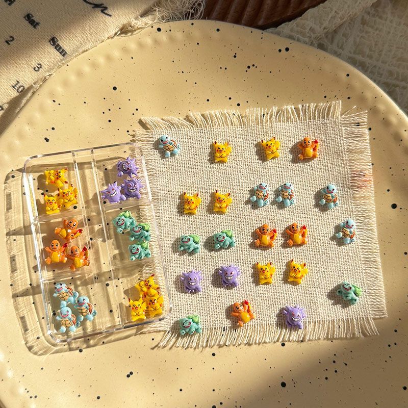 Resin Crafts - Accessori per nail art Pokemon, graziosi