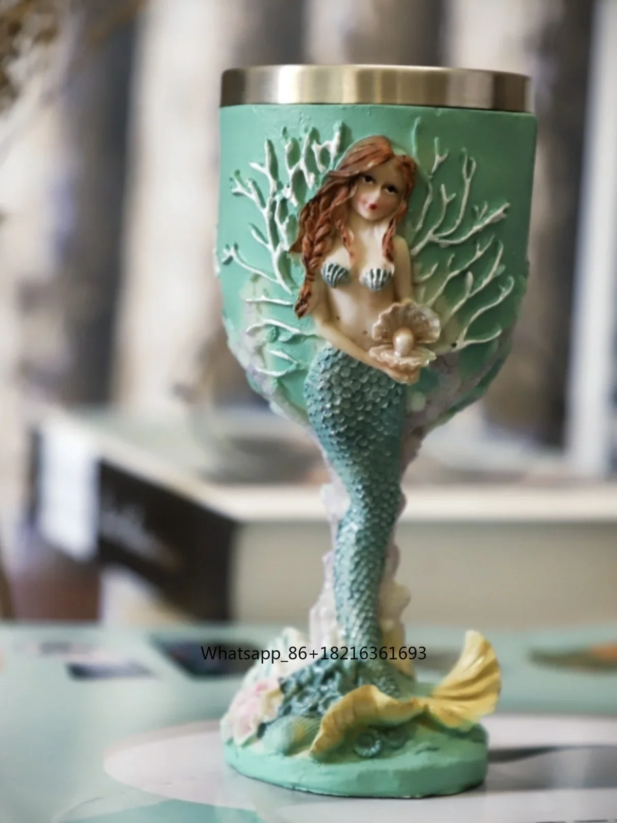 Resin Crafts - Calice artigianale in resina con incisione