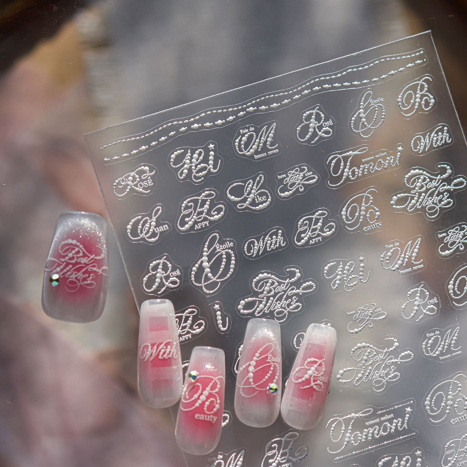 Gold Foil Flakes - 1 Pezzo Adesivi per Unghie 5D