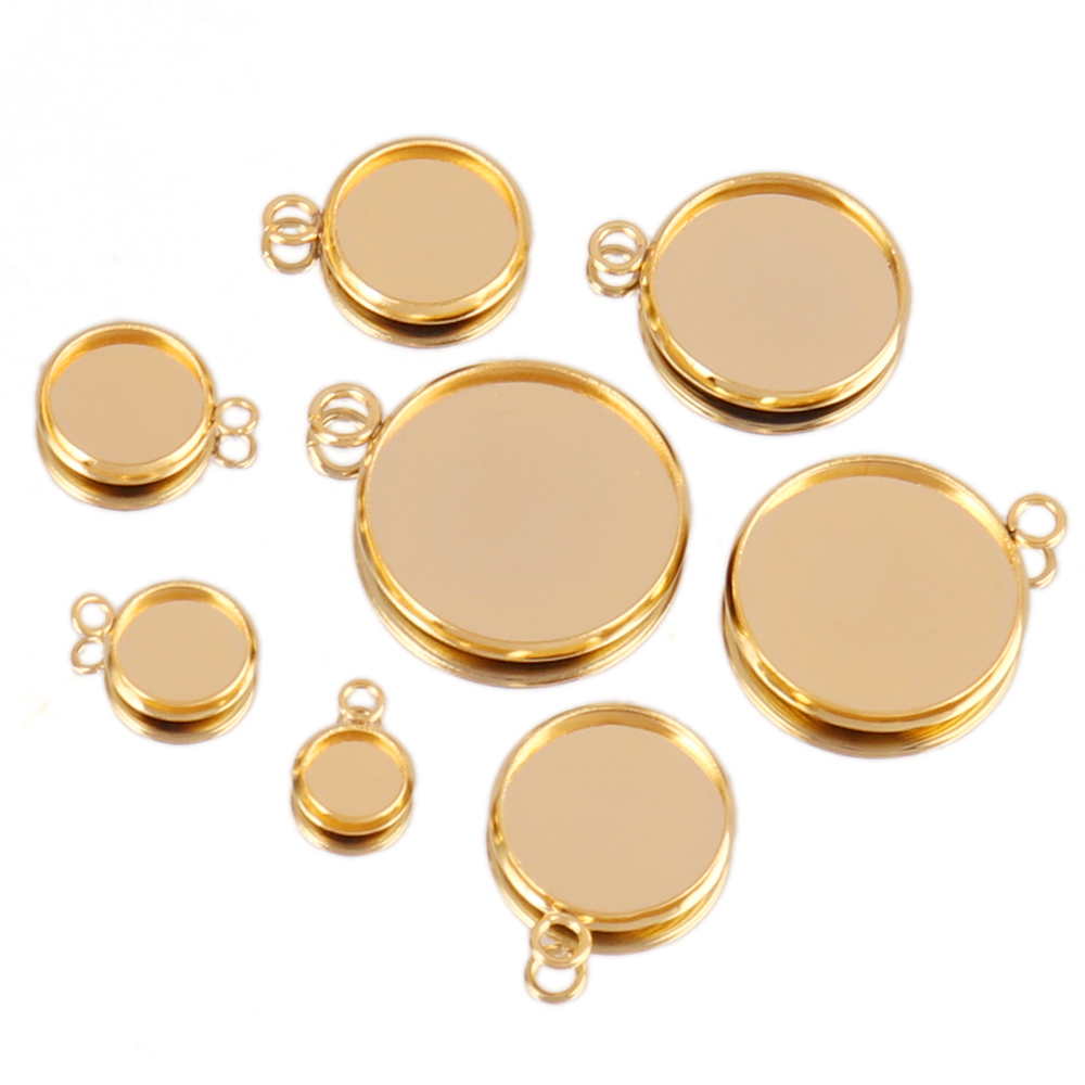 10 pezzi cabochon in acciaio i - Bezels Set Pendant recensione e prezzo