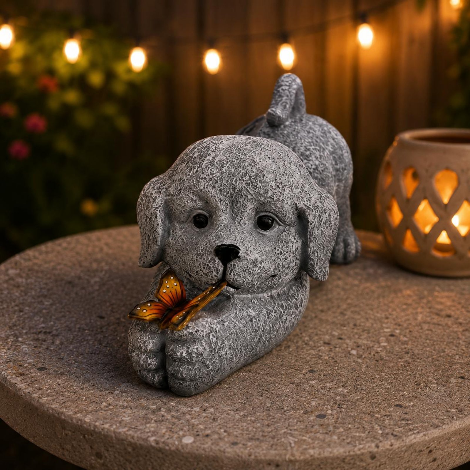 Statua di cane solare in resin - Resin Crafts recensione e prezzo